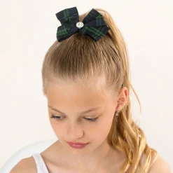 Cute Cute Blue Tartan Bow Hair Clip (7cm) Online
