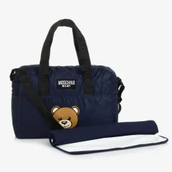 Moschino Baby Blue Teddy Bear Baby Changing Bag (40cm) New