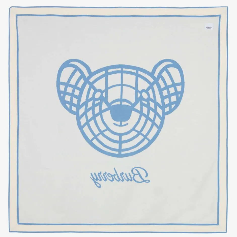 Burberry Blue Thomas Bear Baby Blanket (87cm) Discount