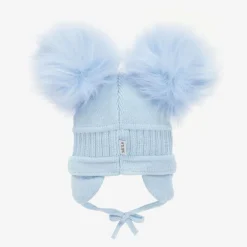 Sätila of Sweden Blue Tindra Double Pom-Pom Hat Hot
