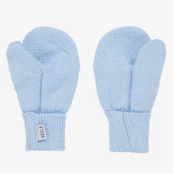 Sätila of Sweden Blue Twiddle Knitted Baby Mittens Best