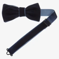 Milledeux Blue Velvet Bow Tie (10cm) Best