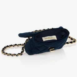 Milledeux Blue Velvet Quilted Bag (13cm) Sale