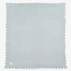 English Trousseau Blue Wool Baby Shawl (122cm) New