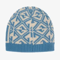 Gucci Blue Wool GG Logo Baby Hat New