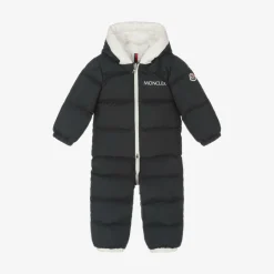 Moncler Enfant Blue Xola Down Padded Puffer Snowsuit Discount