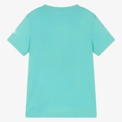 Nike Boys Aqua Green Cotton T-Shirt New
