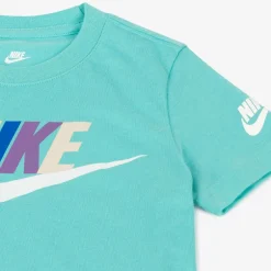 Nike Boys Aqua Green Cotton T-Shirt New