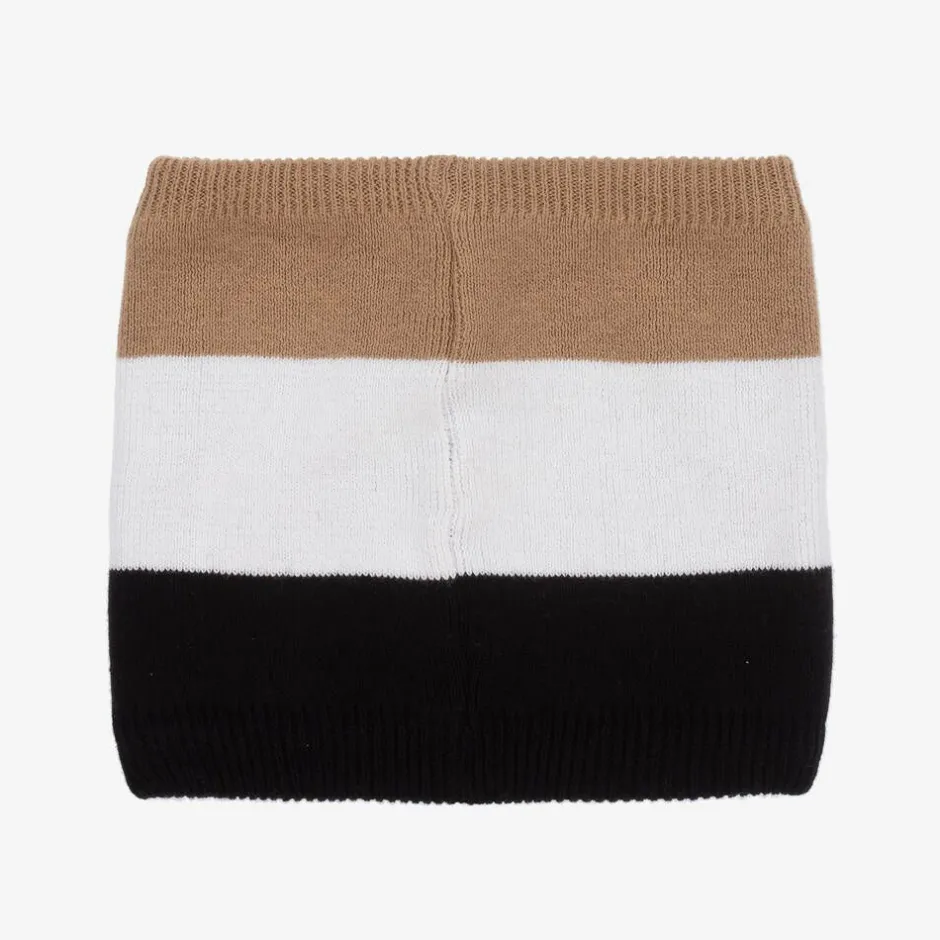 BOSS Boys Beige & Black Knitted Snood Sale