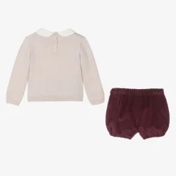 Artesanía Granlei Boys Beige & Red Shorts Set New