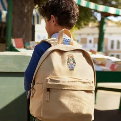 Ralph Lauren Boys Beige Canvas Polo Bear Backpack (37cm)