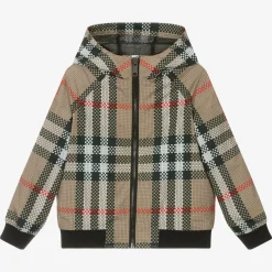 Burberry Boys Beige Check Jacket Sale