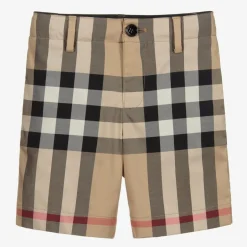 Burberry Boys Beige Check Shorts Best