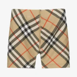 Burberry Boys Beige Check Swim Shorts SandCheck Discount
