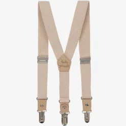 Tutto Piccolo Boys Beige Clip-On Braces Discount