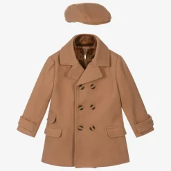 Beau KiD Boys Beige Coat & Hat Set Best