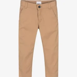BOSS Boys Beige Cotton Chino Trousers Hot