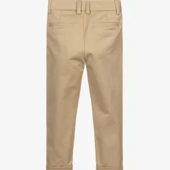 Childrensalon Occasions Boys Beige Cotton Chino Trousers Sale