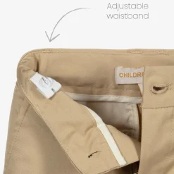 Childrensalon Occasions Boys Beige Cotton Chino Trousers Sale