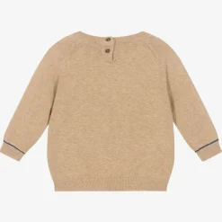 Mayoral Boys Beige Cotton Knitted Sweater Clearance
