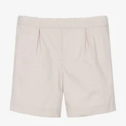 Beatrice amp; George Boys Beige Cotton Shorts