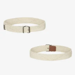 Beau KiD Boys Beige Cotton Stripe Shorts Suit Clearance