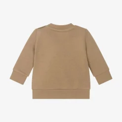 BOSS Boys Beige Cotton Sweatshirt Discount