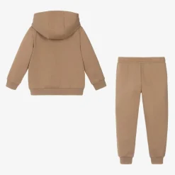 EA7 Emporio Armani Boys Beige Cotton Tracksuit Outlet