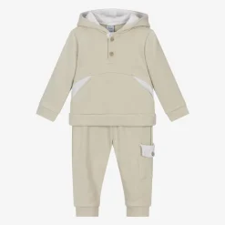 Babidu Boys Beige Cotton Tracksuit Best