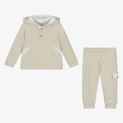 Babidu Boys Beige Cotton Tracksuit Best