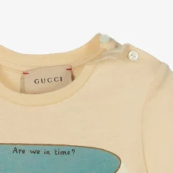 Gucci Boys Beige Cotton T-Shirt Sale