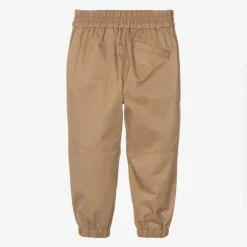 Burberry Boys Beige Cotton Twill EKD Trousers New