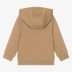 BOSS Boys Beige Cotton Zip-Up Top Best