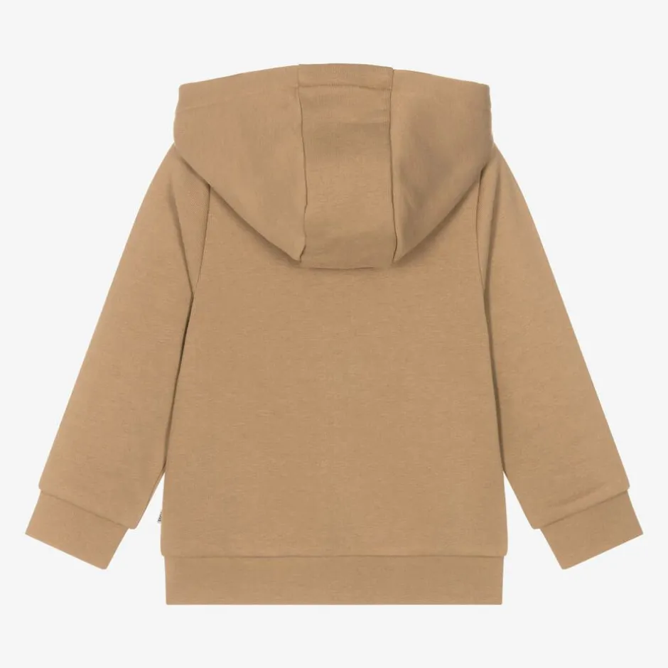 BOSS Boys Beige Cotton Zip-Up Top Best