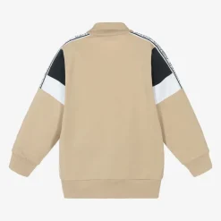 AIGNER Boys Beige Cotton Zip-Up Top Online