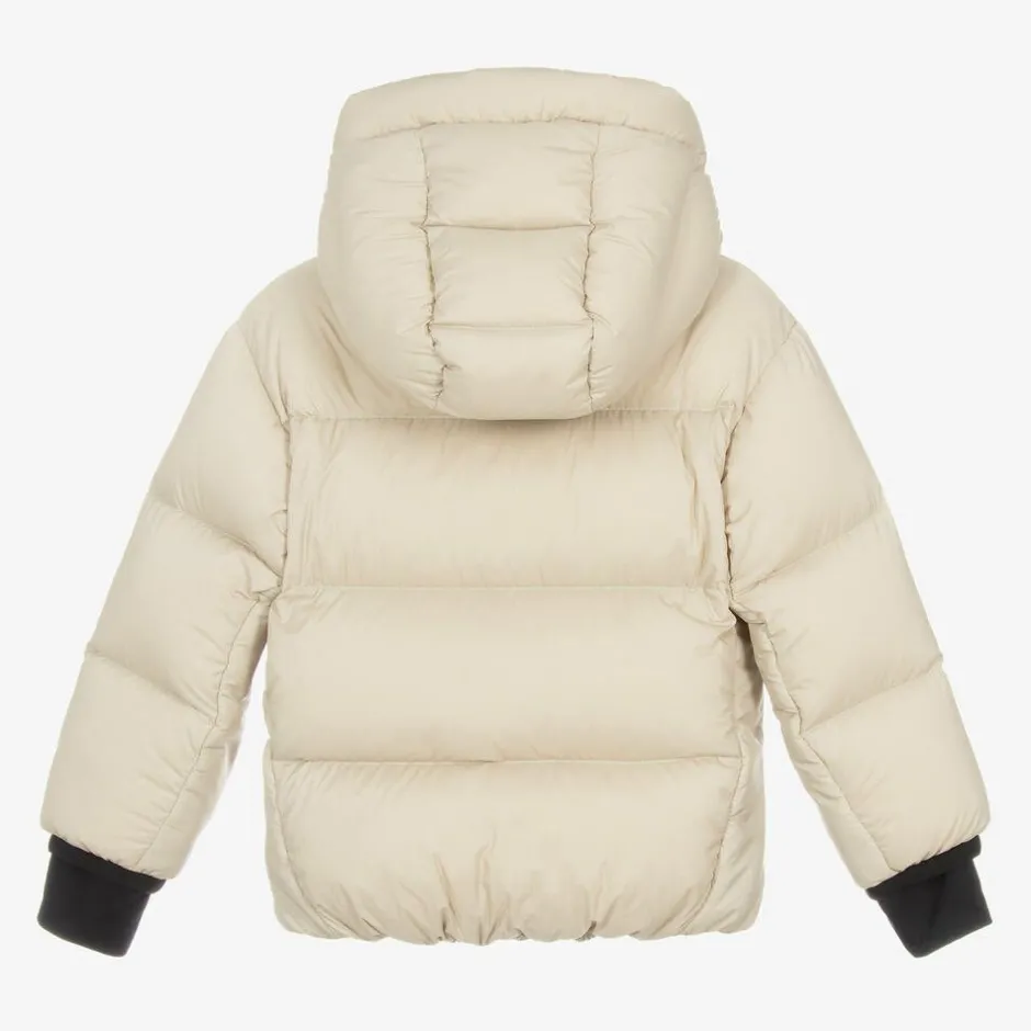 Moncler Enfant Boys Beige Down Padded Mandres Ski Jacket