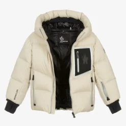 Moncler Enfant Boys Beige Down Padded Mandres Ski Jacket