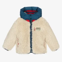 Moncler Enfant Boys Beige Fleece & Down Reversible Jacket Best