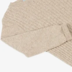 Dr. Kid Boys Beige Knitted Cotton & Wool Sweater Best