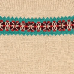 Gucci Boys Beige Knitted Dungarees Clearance