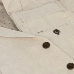 Romano Boys Beige Linen & Cotton Suit Clearance