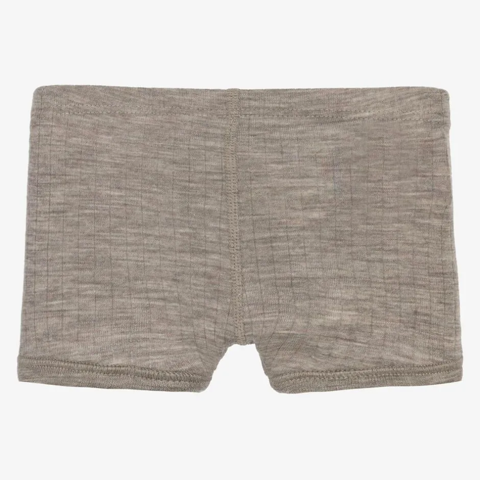 Joha Boys Beige Merino Wool Boxer Shorts Hot