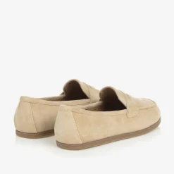 Age of Innocence Boys Beige Suede Leather Loafers Clearance