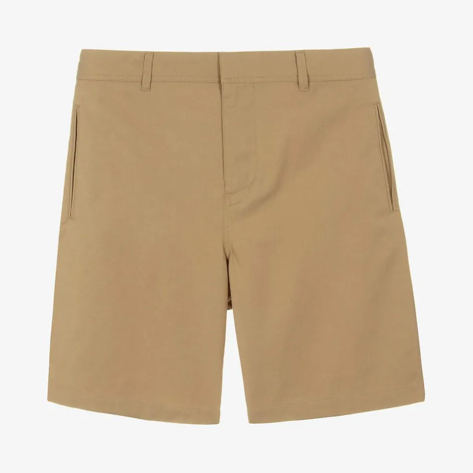 Burberry Boys Beige Twill Shorts Clearance