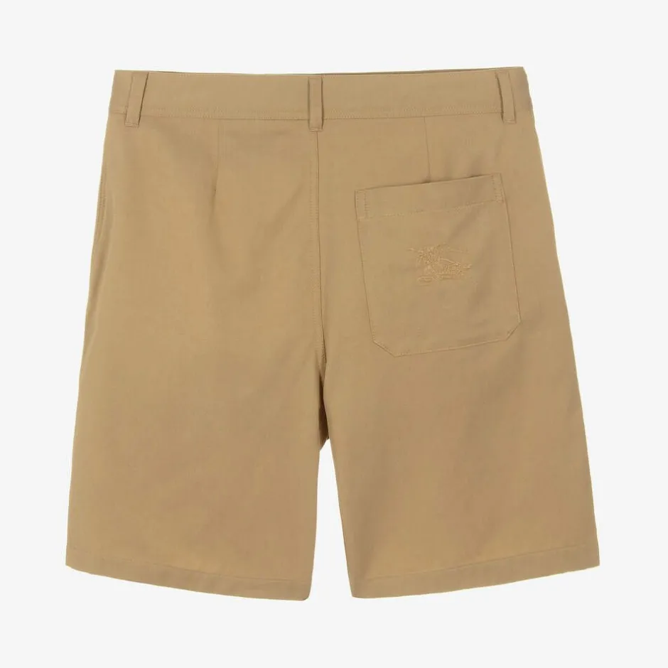 Burberry Boys Beige Twill Shorts Clearance