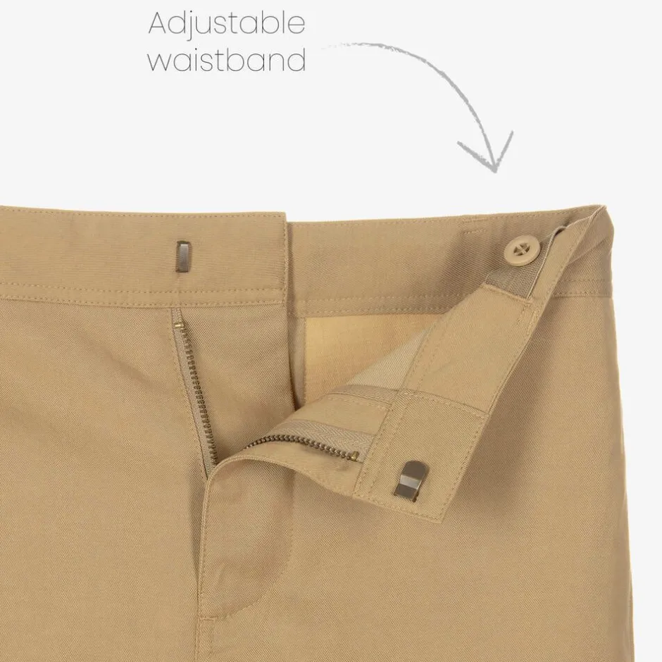 Burberry Boys Beige Twill Shorts Clearance
