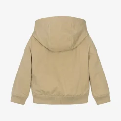 Burberry Boys Beige Twill Zip-Up Jacket Sand