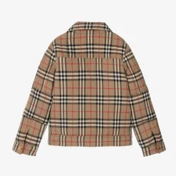 Burberry Boys Beige Vintage Check Jacket Outlet
