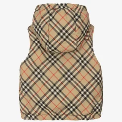 Burberry Boys Beige Vintage Check Reversible Gilet ArchiveBeige Outlet