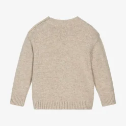 Dr. Kid Boys Beige Wool & Cotton Knit Sweater New